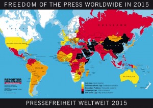 Pressefreiheit weltweit 2015