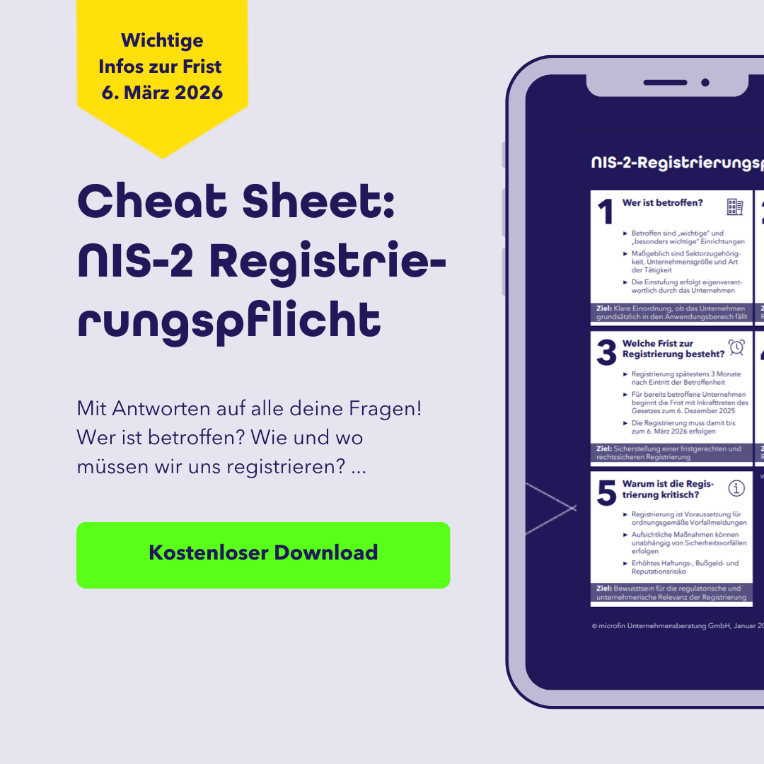 Cheat Sheet NIS-2 Registrierung