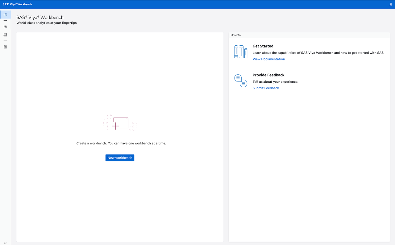 Screenshot SAS Viya Workbench for Learners